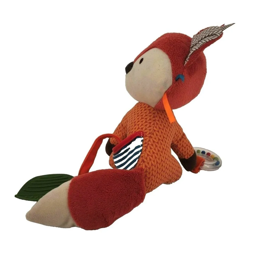 Skip Hop Activity Toy Orange Bandana‎ Buddies Fox Plush Rattle Teether